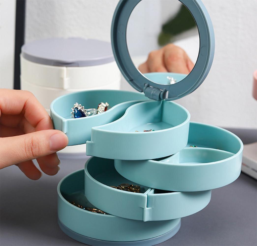 Amazon｜FANDIGUO 360度回転ジュエリーボックス、大容量回転ジュエリー